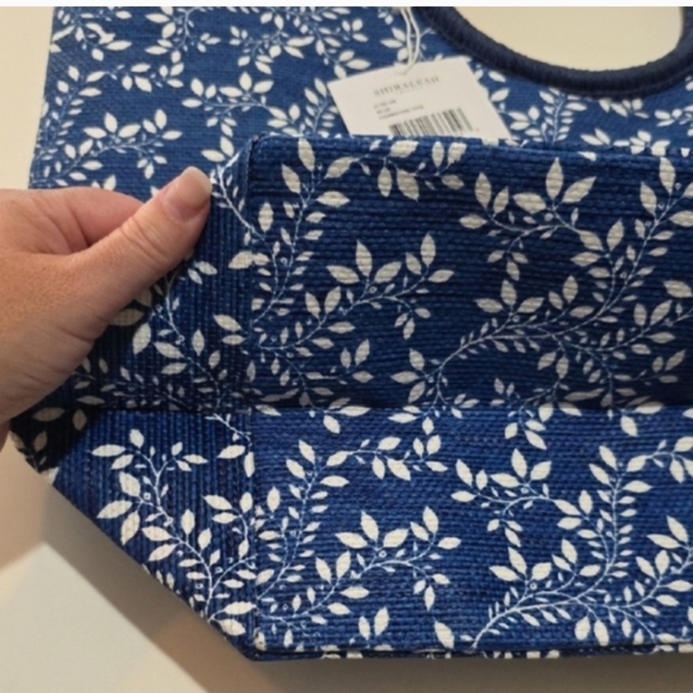 Shiraleah Floral Blue Tote Bag Nwt - Picture 4 of 6